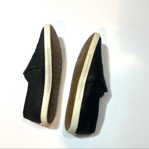 Joie Black snakeskin leather slip on loafers women’s shoes 38 - Picture 4 of 9